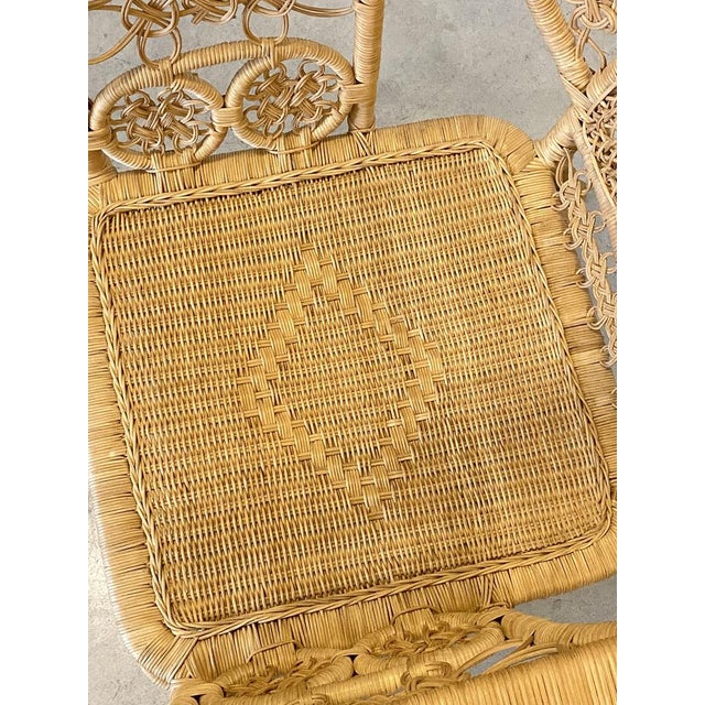 Wicker Lounge Set, 1980s, Set of 4 For Sale - Image 17 of 18