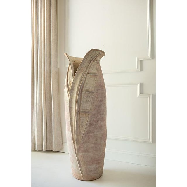 Vintage Terracotta Floor Vase For Sale - Image 4 of 9