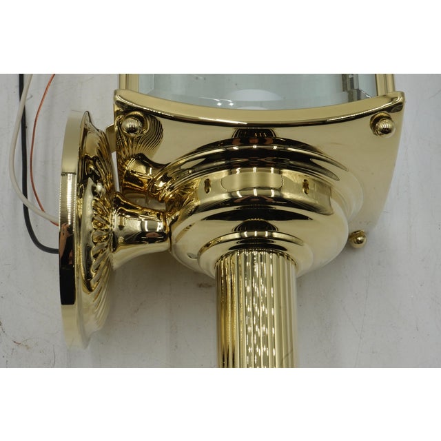 Baldwin Brass & Glass Exterior Lantern For Sale - Image 4 of 12