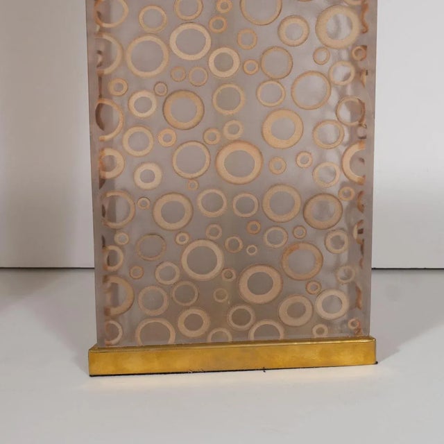 Vintage 1980s Smoked Acrylic Lamps - a Pair For Sale In New York - Image 6 of 7