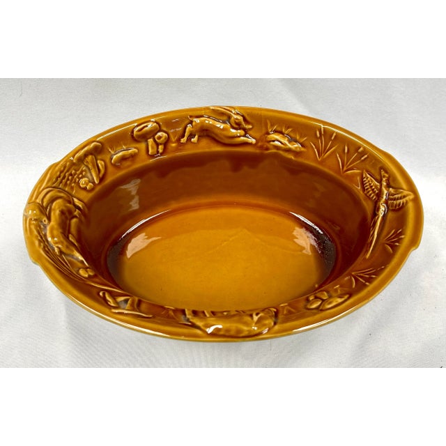 Farmhouse Mid-Century French Embossed Wild Game Casserole Dish For Sale - Image 3 of 10