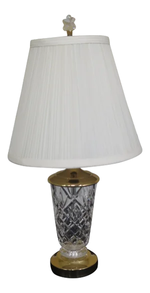 1990s Traditional Waterford Crystal Table Lamp With Shade