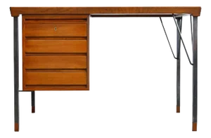 Vintage Teak Writing Desk by Peter Hvidt for John Stuart