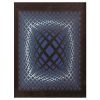 Victor Vasarely, Lattice, Screen Print, 1980s For Sale