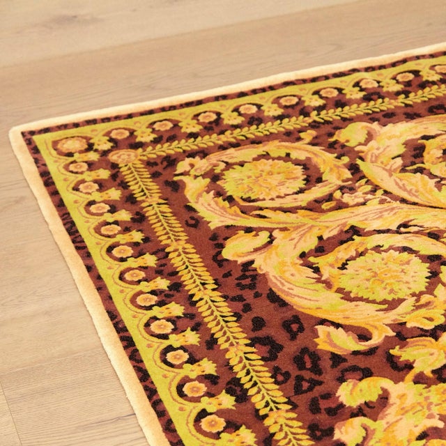 1980s Animal Print Rug by Gianni Versace for Atelier Versace, 1980s For Sale - Image 5 of 18