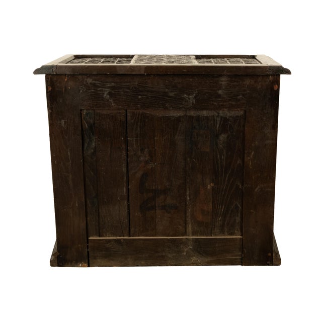 Antique French Medieval Gothic Carved Oak Chest Coffer 17th Century Panels 1679 For Sale - Image 16 of 16
