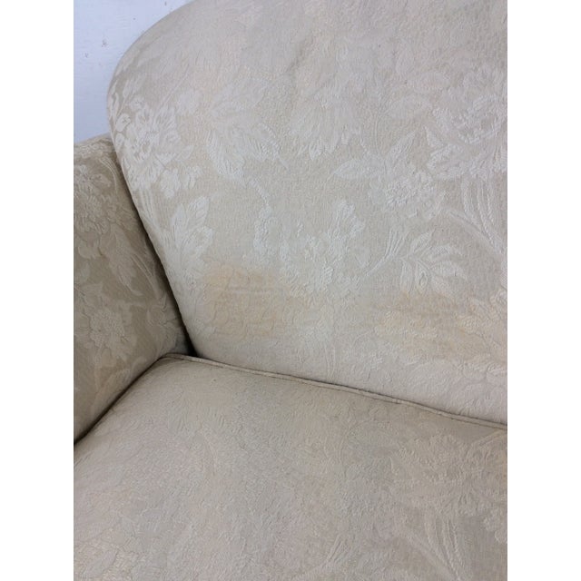 Vintage White Floral Loveseat With Throw Pillows For Sale - Image 13 of 18