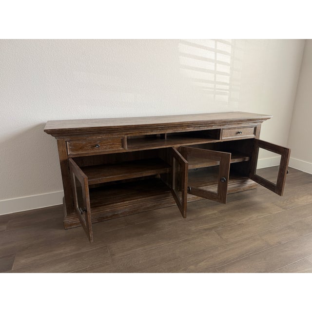 Wood Bassett Furniture Media Credenza For Sale - Image 7 of 14