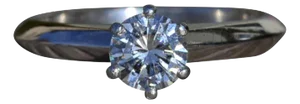 The Dunwoody: Ladies Tiffany & Company Platinum Engagement Ring with 0.52 Carat Diamond
