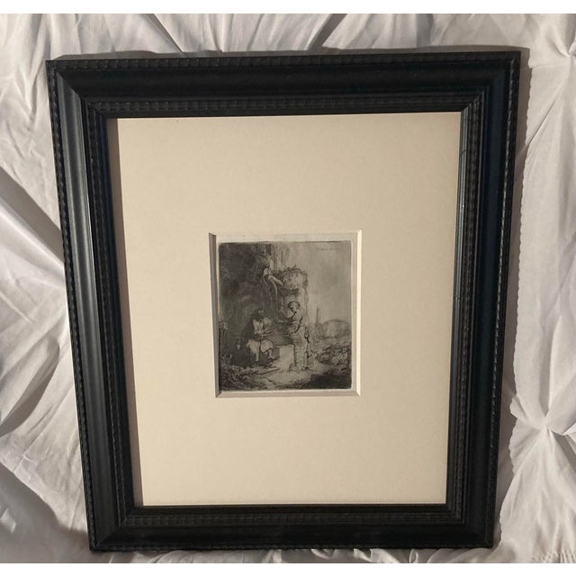 Rembrandt Christ and the Woman of Samaria Among Ruins" (Also Called "Christ and the Samaritan Woman at the Well.) Signed and Dated 1634 Original Works For Sale - Image 12 of 12