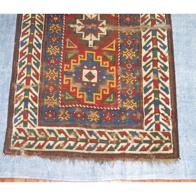 Late 19th Century Caucasian Rug on Kilim For Sale - Image 4 of 6