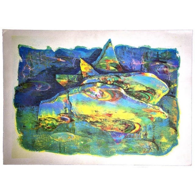 Abstract Landscape is an original lithograph realized by Cutolo. Hand-signed on the lower right. Good conditions. The...
