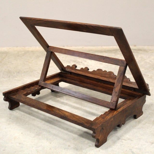 19th Century Table Lectern in Walnut, Italy For Sale - Image 6 of 13