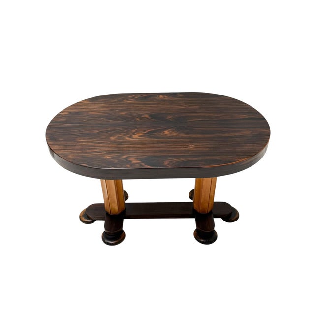Art Deco Oval Center Table by Gebroeders Reens, 1930s For Sale - Image 10 of 13