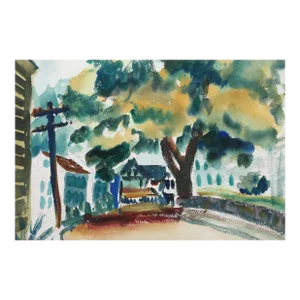 1940s "Rockport P3.28" Watercolor Painting by Eve Nethercott