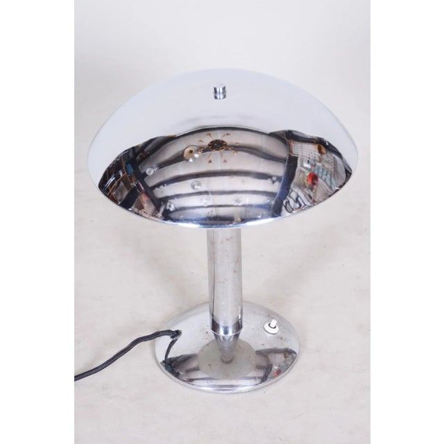 Czech Chrome Bauhaus Table Lamp, 1930s For Sale - Image 6 of 8