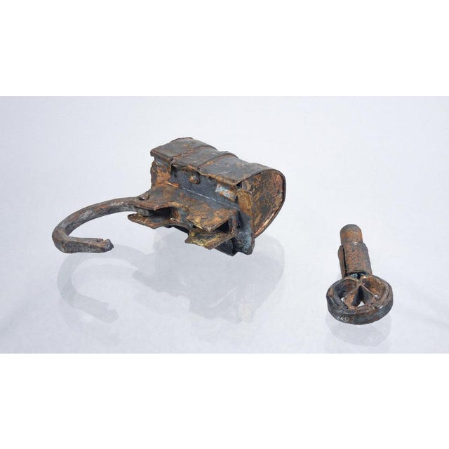 Antique 19th Century Bronze and Iron Padlock, Asia For Sale - Image 4 of 8