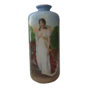 1900s Porcelain Vase Queen Louise of Prussia Portrait Vintage Made in Germany