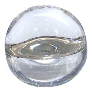 Göran Wärff for Kosta Boda Signed Crystal Paperweight – Scandinavian Modernist Glass Sculpture