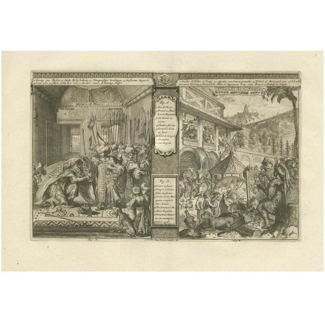 Paper R. De Hooghe, Justice and Diversity in the Early Modern World, 1708, Print For Sale - Image 7 of 7