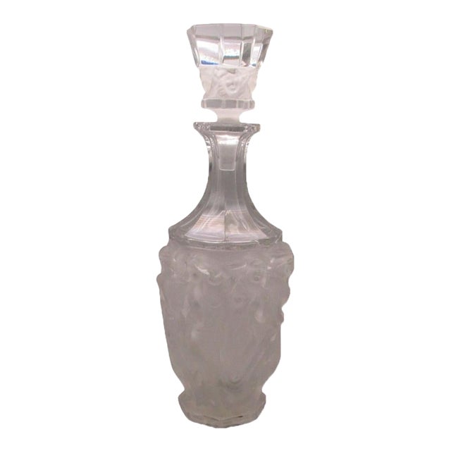 1920s Art Deco Bacchantes Nude Dancing Women Decanter With Original Faces Stopper No Chips For Sale
