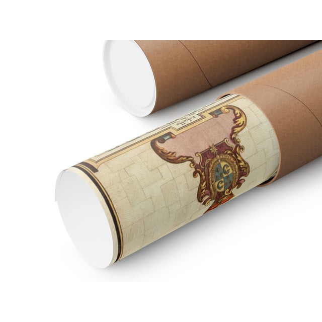 Paper Antique Map of Paris Art Print Reproduction, 24 × 18 For Sale - Image 7 of 7