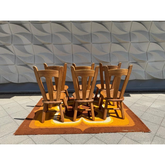 Brutalist Chair in Oak by De Puydt, 1960s For Sale - Image 4 of 12