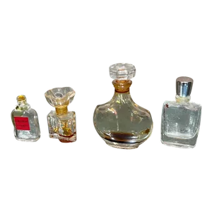 Vintage Paris Vanity Four Miniature Glass Perfume Bottles