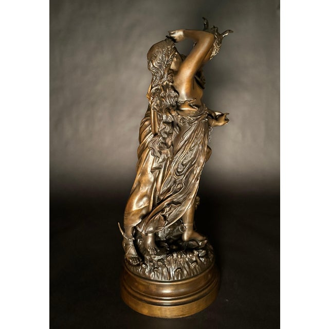 19th century French bronze sculpture "Perseus Freeing Andromeda" by Jean-Louis Grégoire (French, 1840-1890). Signed on...