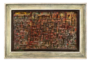 George Dergalis 1961 Mixed Media Construction High Relief Abstract
