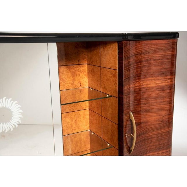 Art Deco Italian Bar Cabinet in Walnut and Burl, 1940 For Sale - Image 12 of 17