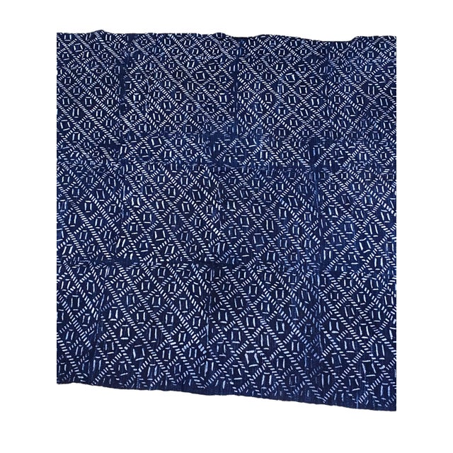 Fine Weaving Dogon Mali Indigo Mud Cloth Textile For Sale - Image 12 of 13