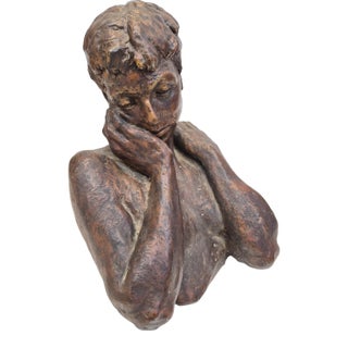 1980s Vintage Bust, Signed by Artist For Sale