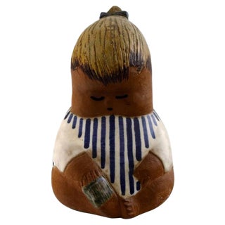 Johanna Glazed Ceramic Figure by Lisa Larson for Gustavsberg, 20th Century For Sale