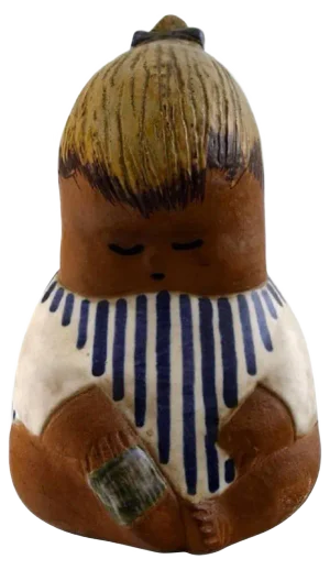 Johanna Glazed Ceramic Figure by Lisa Larson for Gustavsberg, 20th Century