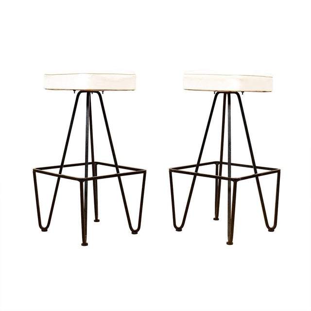 Frederic Weinberg Frederick Weinberg 1950’s Midcentury Bar + Stool Set For Sale - Image 4 of 4