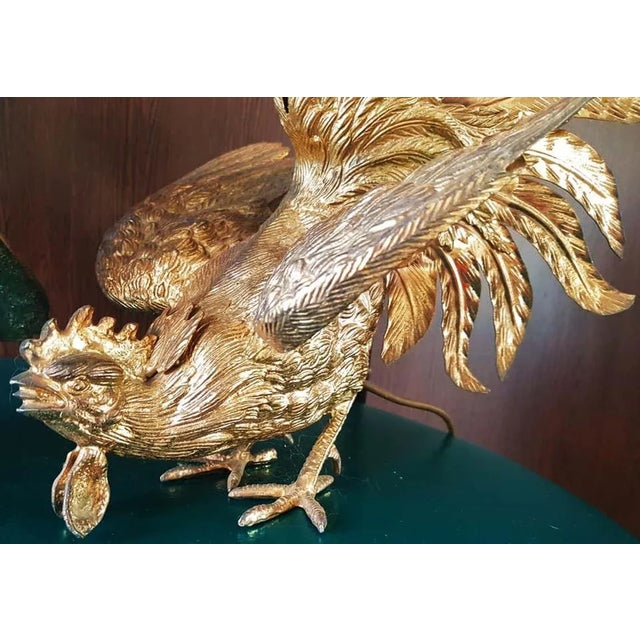 Brass Rooster Table Lamps, 1960s, Set of 2 For Sale - Image 11 of 18