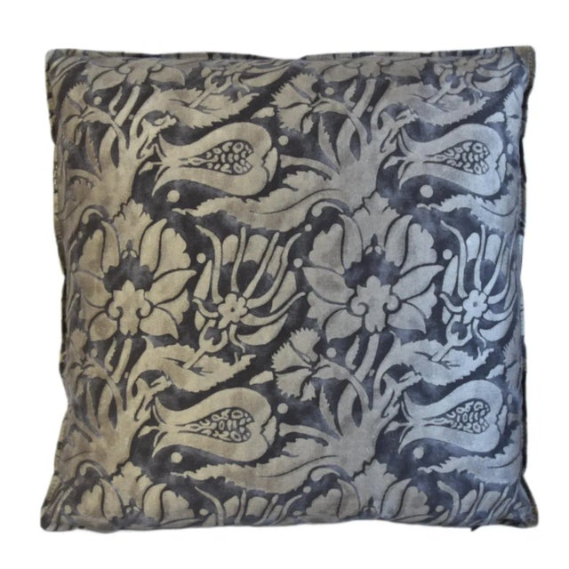 Mariano Fortuny Stunning Italian Designer Mariano Fortuny Melagrana Feather/Down Pillow For Sale - Image 4 of 6