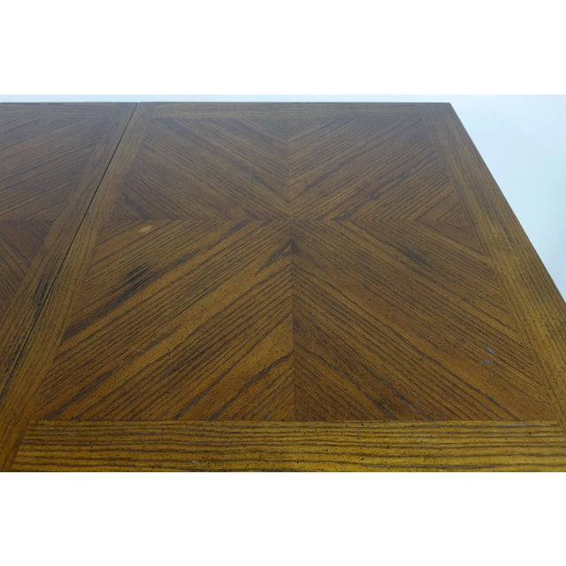 1970s Vintage Oak Dining-Room Table For Sale - Image 9 of 12