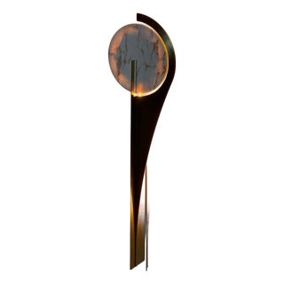Drosia Wall Sconce – Brushed Steel Minimalist Light for Bedroom & Hallway For Sale