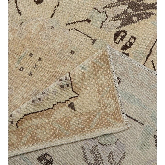 Mid 20th Century Vintage Handwoven Wool Turkish Rug For Sale In Los Angeles - Image 6 of 7