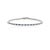 18k Solid White Gold Natural Sleek Blue Sapphire and Diamond Tennis Bracelet For Sale In New York - Image 6 of 8