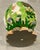 Forest Green Hand Painted, Carved Resin Easter Egg With Bunny Garden Scenes For Sale - Image 8 of 9