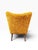Pair of Danish Modern Cocktail Chairs | Curved Winged Backs in Golden Mustard Tweed | Tapered Wood Legs | C. 1950s For Sale - Image 12 of 15