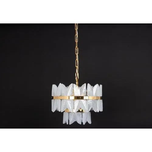 Gilt Brass & Crystal Glass Light Chandelier Corina, Kalmar, Austria, 1970s For Sale - Image 9 of 12