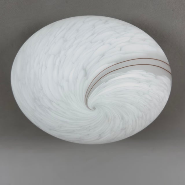 Modern Spiral Satin Murano Glass Ceiling Lamp, 1970s For Sale - Image 6 of 13