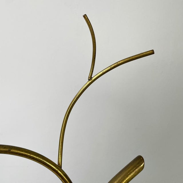 Metal Mid-Century Italian Modern Floor Hanger or Hat Rack in Brass Rod, 1950s For Sale - Image 7 of 18