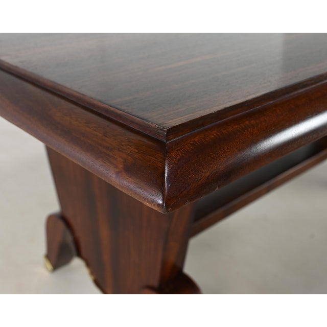 Vintage French Art Deco Rosewood Dining Table, 1930 For Sale - Image 11 of 17