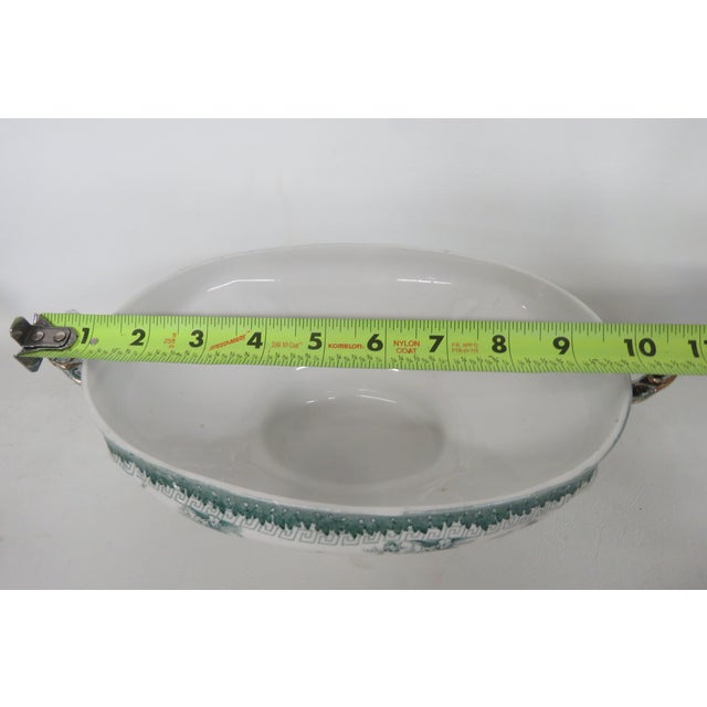 Early 20th Century John Maddock and Sons Hamilton Royal Vitreous Green Lidded Turreen Dish For Sale - Image 13 of 17