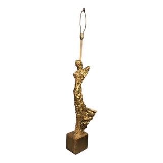 1960s Monumental Brutalist Sculptural Lamp of a Woman For Sale